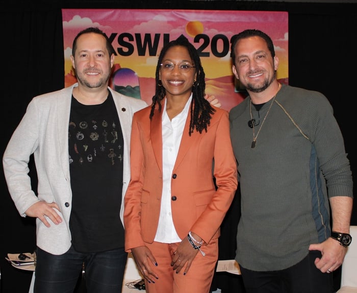 James Slezak, Darolyn Pierce, and Chris Desert at their SXSW 2025 panel.