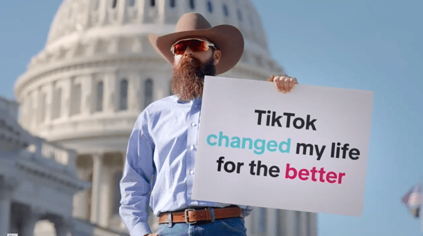 Still image from TikTok's first linear TV ad