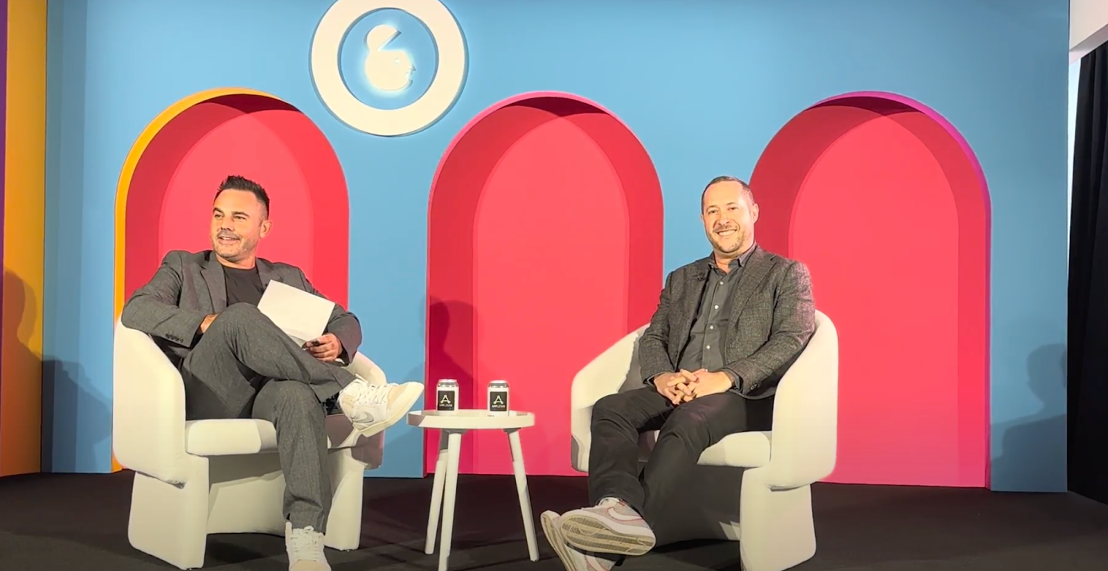 James Slezak, CEO/Co-founder of Swayable, with Lance Pillersdorf, CEO of AdWeek